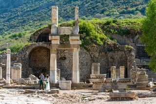 Tourists in Ephesus Turkey