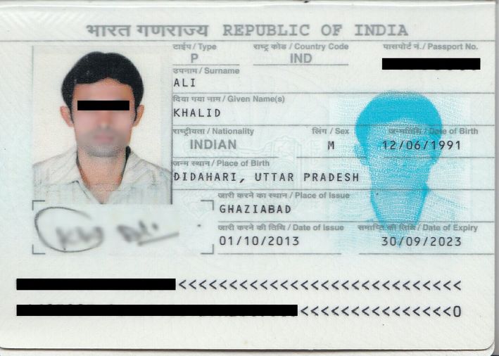 Indian citizens passport (Turkey e Visa)