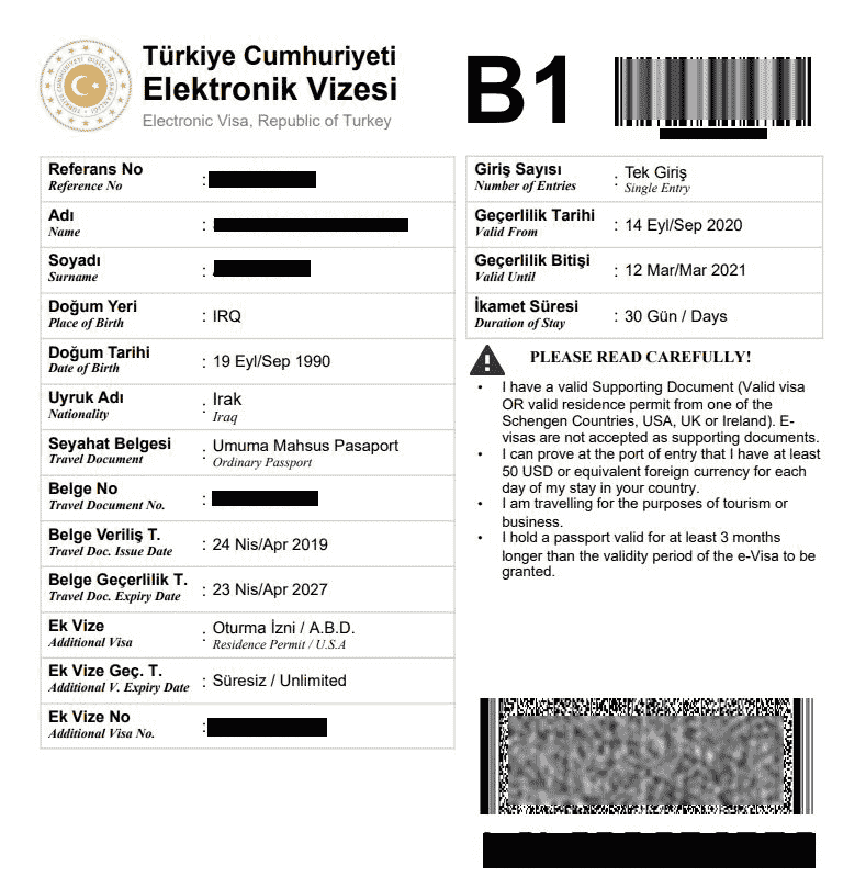 apply online for Turkey e Visa